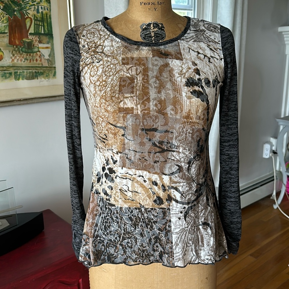 Joseph Ribkoff hi low blouse size 6